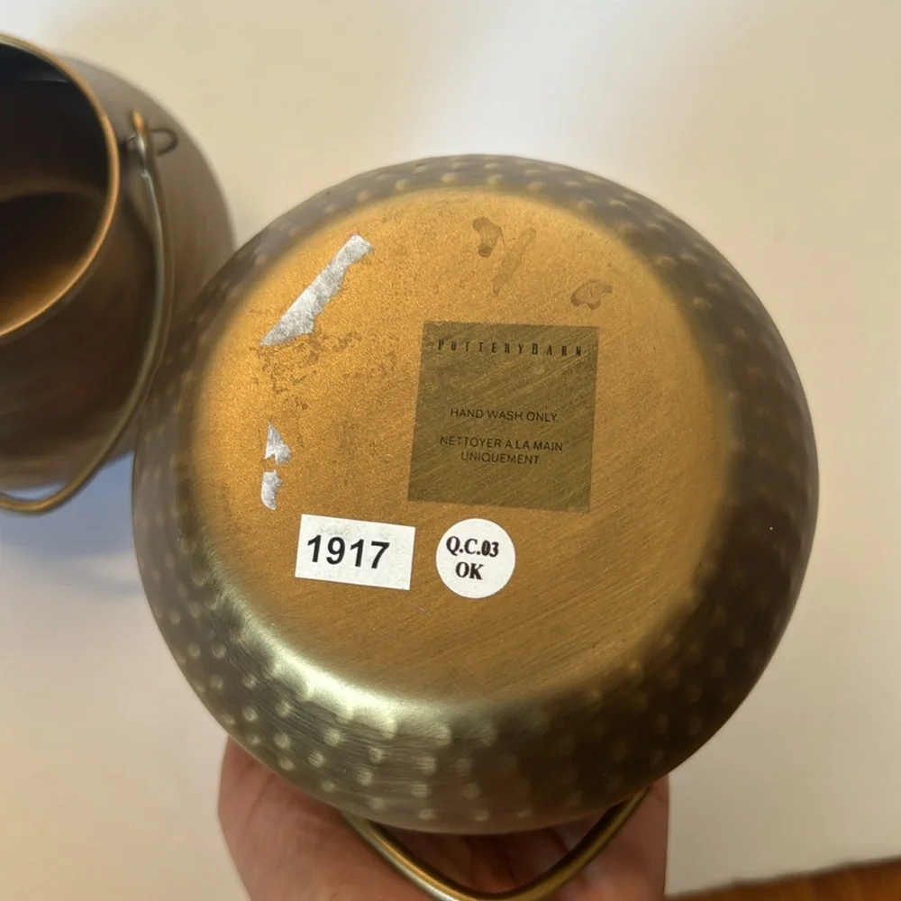 Pottery Barn brass decoration piece